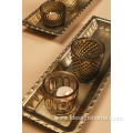 Brown Mercury Glass Candle Holder